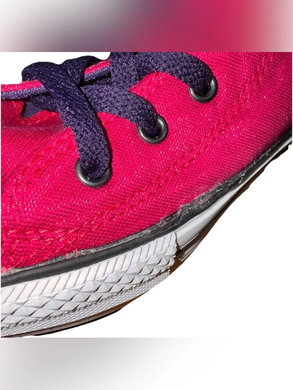 Converse All Star Hot Pink Side Zip Platform Hi‎ Top Sneakers Youth Size 13 READ